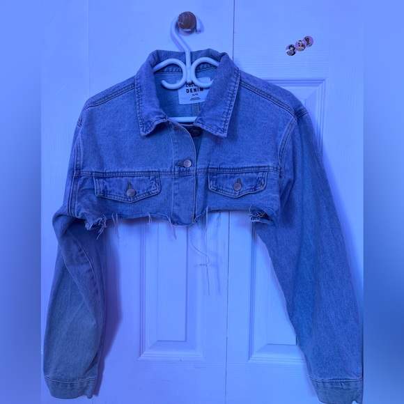 Crop oversized denim jackets - Picture 3 of 4